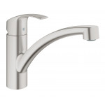 Смеситель для кухонной мойки GROHE Eurosmart с поворотным изливом, суперсталь 