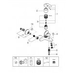 Смеситель для ванны GROHE Eurosmart, хром 