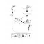 Смеситель для ванны GROHE Eurosmart с душевым гарнитуром, хром 