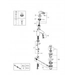 Смеситель для раковины GROHE Eurostyle, S-Size, хром 