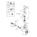 Смеситель для ванны GROHE Eurostyle Cosmopolitan, хром 