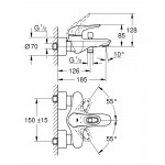 Смеситель для ванны GROHE Eurostyle, хром 