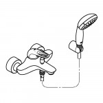 Смеситель для ванны GROHE Eurostyle с душевым гарнитуром, хром 