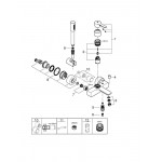 Смеситель для ванны GROHE Lineare с душевым гарнитуром, хром 