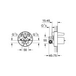 Встраиваемая часть однорычажного смесителя для душа GROHE 