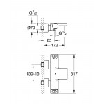Термостат для ванны GROHE Grohtherm 2000, хром 