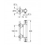 Термостат для душа GROHE Grohtherm 800, хром 