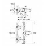 Термостат для ванны GROHE Grohtherm 800, хром 