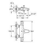 Термостат для ванны GROHE Grohtherm 800, хром 