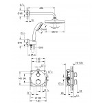 Набор для комплектации душа, с Tempesta 210, GROHE Grohtherm, хром