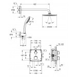 Набор для комплектации душа с Rainshower Cosmopolitan 210, GROHE Grohtherm, хром