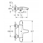 Термостат для ванны GROHE Grohtherm 1000, хром 