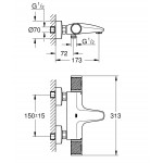 Термостат для ванны GROHE Grohtherm 1000 Performance, хром 