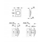 Панель смыва для писсуара GROHE Surf (37018SH0)