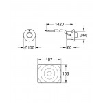 Панель смыва для унитаза GROHE Surf с дистанционным управлением 