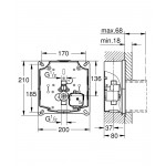 Комплект монтажа для панелей смыва Tectron GROHE Rapido U 