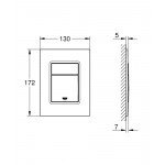Панель смыва для унитаза GROHE Skate Cosmopolitan, размер S, суперсталь 