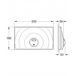 Панель смыва для унитаза GROHE Surf G, 3 режима смыва, хром 