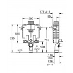 Инсталляционный комплект для унитаза GROHE Uniset для обмуровки (0,82 м) 