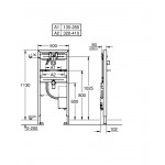 Инсталляция GROHE Rapid SL для раковины с монтажным набором для инфракрасной электроники, хром 
