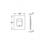 Панель смыва для унитаза GROHE Skate Cosmopolitan Glass 