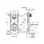 Система инсталляции GROHE Solido Compact, набор 4 в 1 с подвесным унитазом Lecico Perth и панелью смыва Skate Air 
