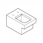Унитаз подвесной, безободковый, GROHE Cube Ceramic, альпин-белый