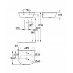Мини-раковина GROHE Euro Ceramic 45 см, альпин-белый 