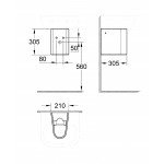 Полупьедестал для мини-раковины/ раковины 50 см GROHE Euro Ceramic, белый 