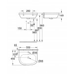 Раковина GROHE Euro Ceramic 55 см, альпин-белый 