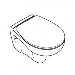 Унитаз подвесной с сиденьем для унитаза, GROHE Bau Ceramic, альпин-белый (39351000)