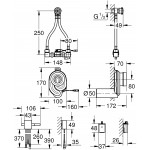 Сифон GROHE для писсуара с температурным датчиком, 6V 