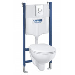 Готовый набор для туалета GROHE Bau Ceramic, инсталляция для подвесного унитаза GROHE Solido 5 в 1 