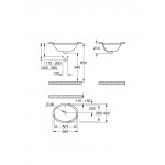 Раковина встраиваемая GROHE Bau Ceramic Universal 55 см, альпин-белый 