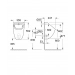 Писсуар GROHE Bau Ceramic, скрытый монтаж, альпин-белый 