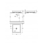 Раковина GROHE Cube Ceramic, свободностоящая, без перелива 40 см, альпин-белый (3948200H)