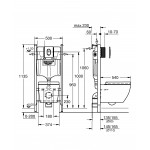 Система инсталляции, GROHE Solido Euro Ceramic, набор 5 в 1 с подвесным унитазом и панелью смыва Arena Cosmopolitan