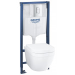 Система инсталляции, GROHE QuickFix Solido, 5 в 1, подвесной унитаз Euro Ceramic