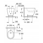 Биде напольное GROHE Essence Ceramic, альпин-белый 