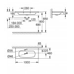 Раковина GROHE Euro Ceramic 100, накладная на столешницу, альпин-белый (3958500H)