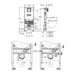 Инсталляция для подвесного унитаза, GROHE Rapid SLX, монтажная высота 1.13 м, со встроенной электрической розеткой и подводом воды для подключения унитазов-биде