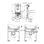 Система инсталляции для подвесного унитаза, GROHE Rapid SLX, комплект 3-в-1, монтажная высота 1.13 м