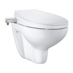 Комплект 2 в1 GROHE Bau: сиденье-биде, подвесной безободковый унитаз, альпин-белый 