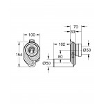 Сифон для писсуара GROHE Bau Ceramic горизонтальный, хром 