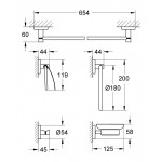 Набор аксессуаров 5 в 1, GROHE Essentials, хром