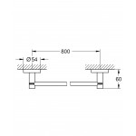 Держатель для банного полотенца GROHE Essentials, 800 мм, суперсталь 