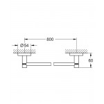 Держатель для банного полотенца GROHE Essentials 800 мм, холодный рассвет матовый 