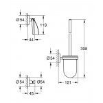 Набор аксессуаров, GROHE Essentials, 3 в 1, хром