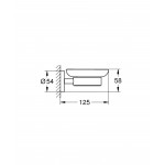 Мыльница с держателем GROHE Essentials, никель матовый 