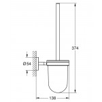Tуалетный ершик в комплекте, GROHE BauCosmopolitan, хром